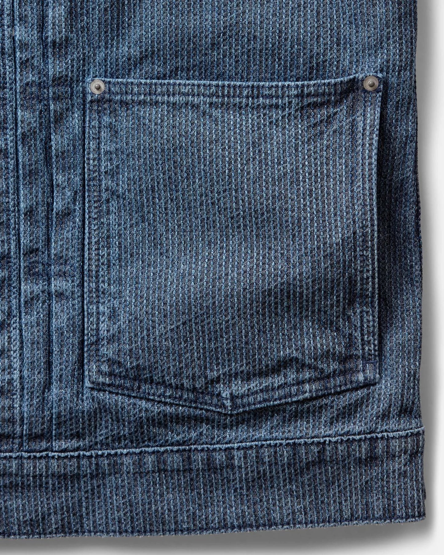 The Ryder Jacket in Japanese Washed Indigo Sashiko