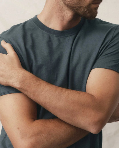 The Cotton Hemp Tee in Navy