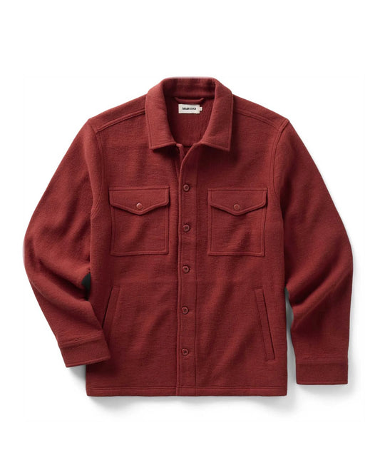 The Kenne Shirt Jacket in Canyon Cotton Wool Crepe