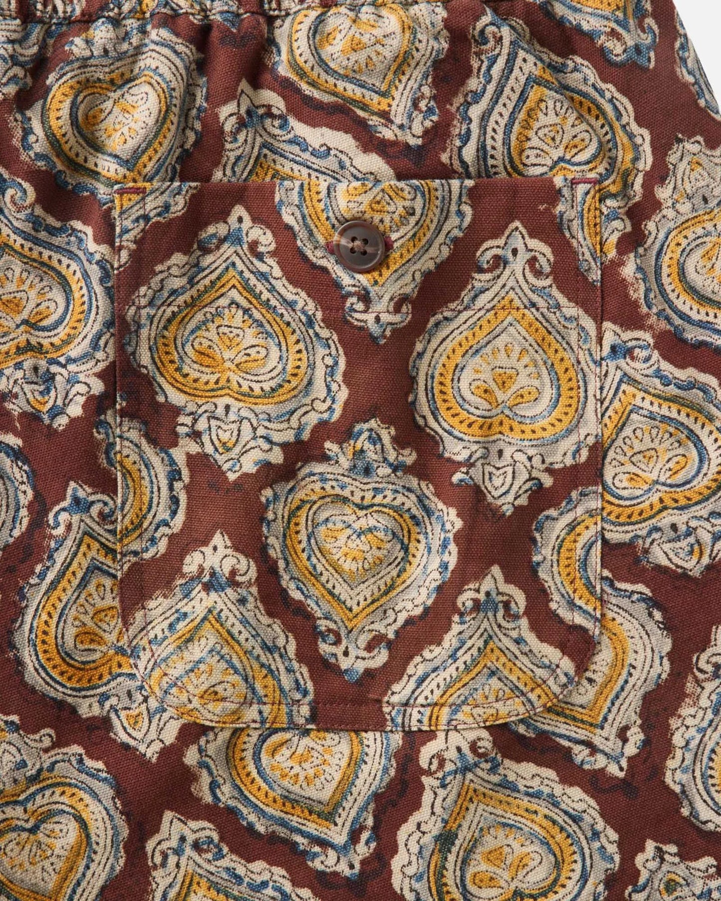 The Apres Short in Sangria Block Print