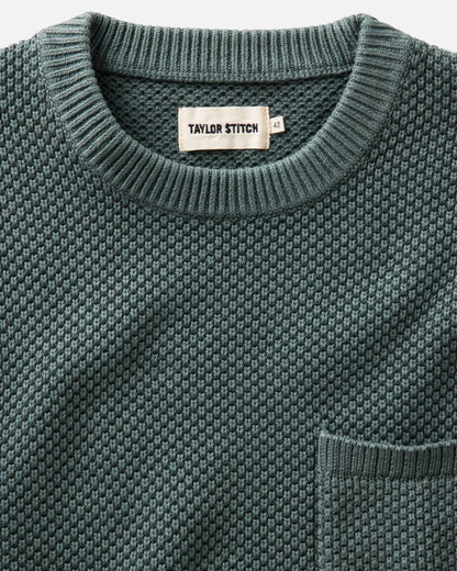 The Crawford Crew Sweater in Faded Spruce