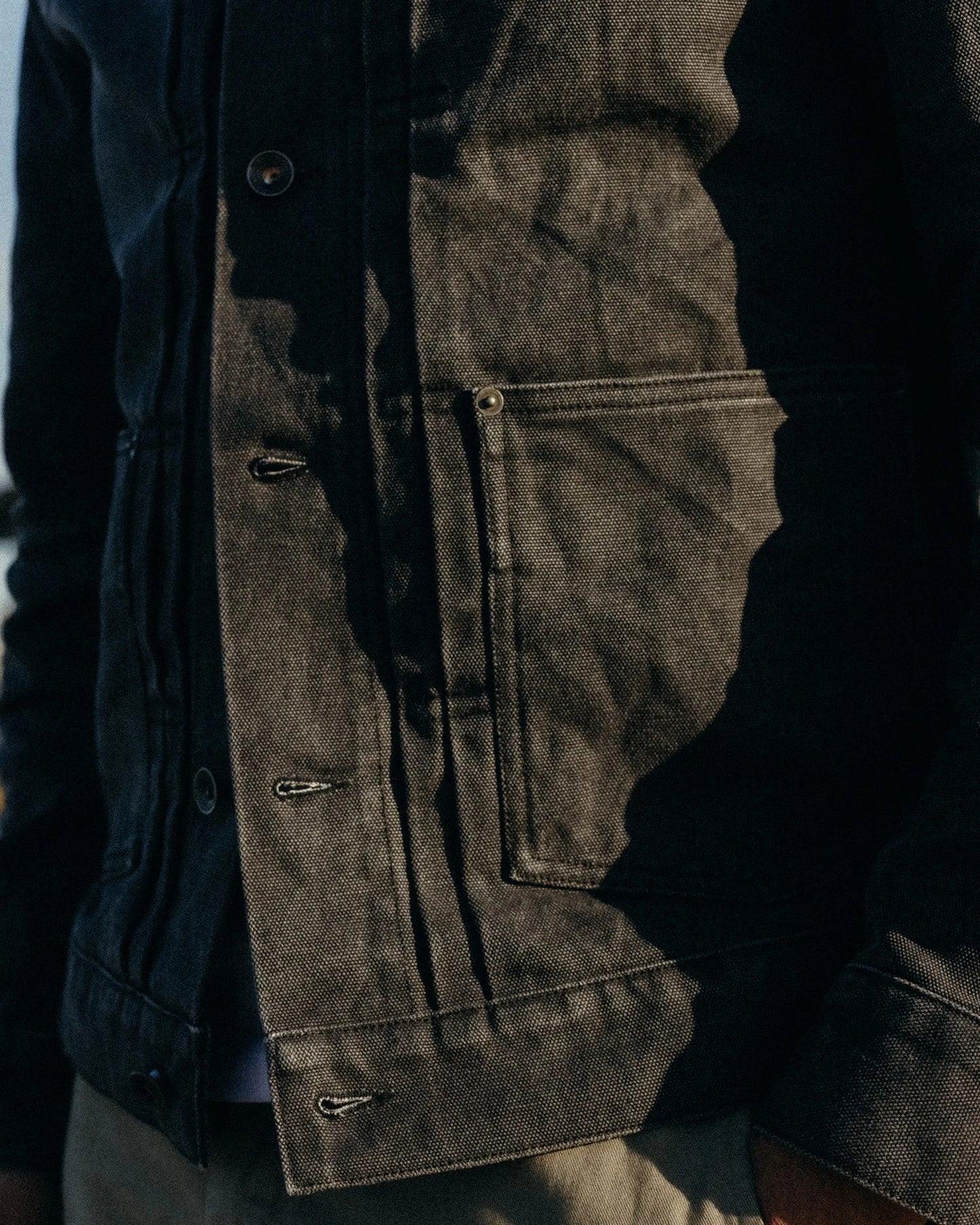 The Ryder Jacket in Coal Chipped Canvas