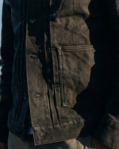 The Ryder Jacket in Coal Chipped Canvas