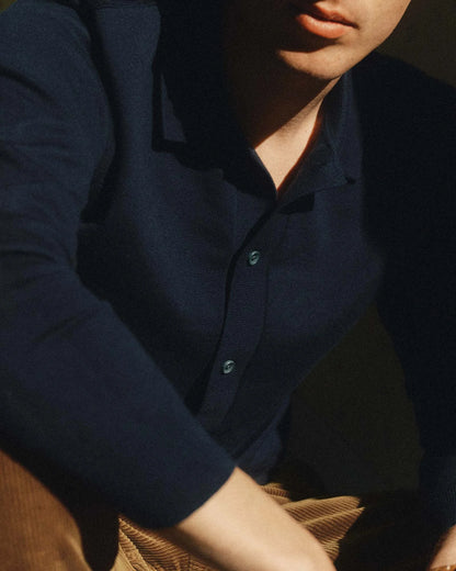 The Nichols Polo in Nocturne Cotton Cashmere
