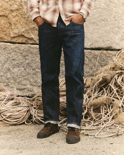 The Straight Jean in Rinsed Organic Selvedge