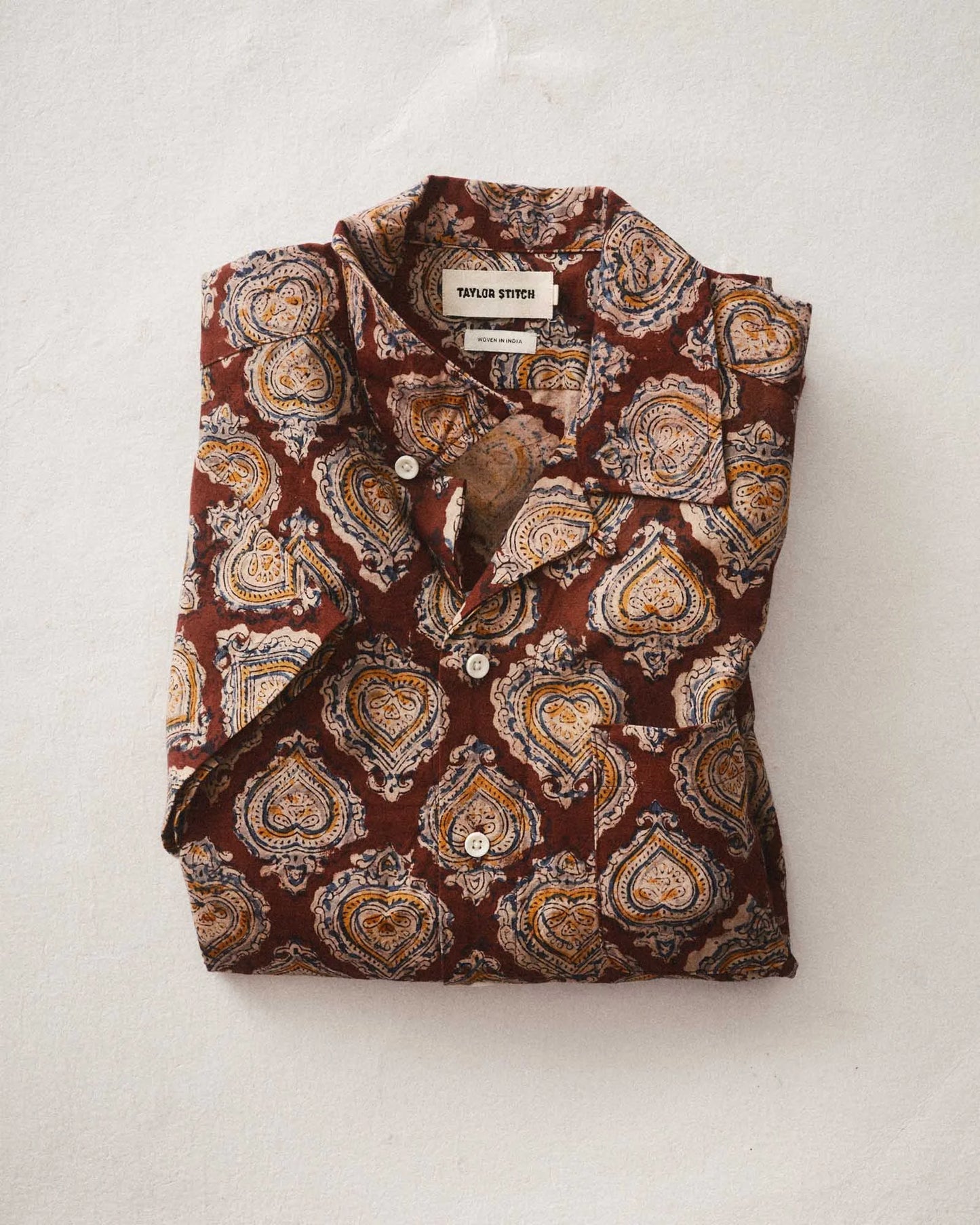 The Hawthorne Shirt in Sangria Block Print