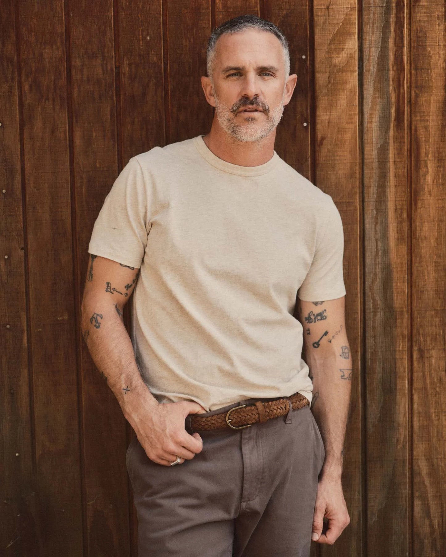 The Organic Cotton Tee in Heather Oat