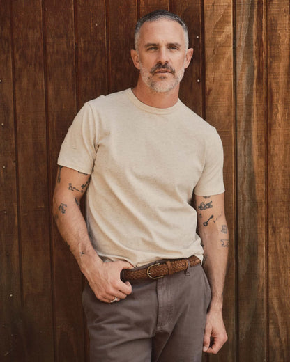 The Organic Cotton Tee in Heather Oat