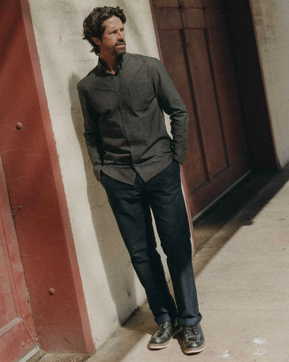 The Jack in Coal Jaspe Check Oxford