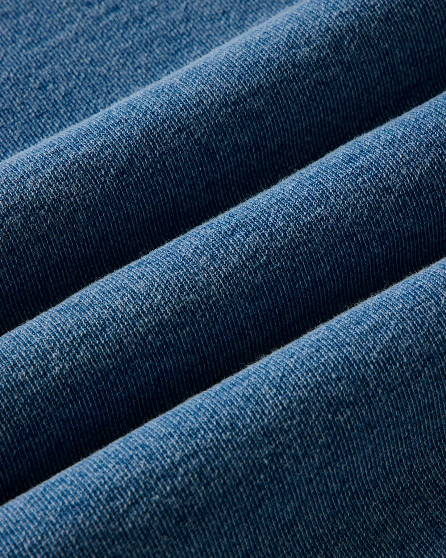 The Sunset Henley in Washed Indigo Terry