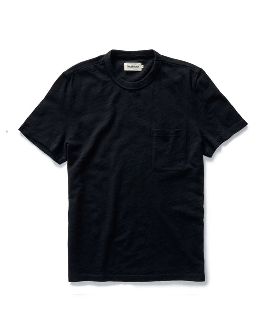 The Slub Tee in Black Indigo