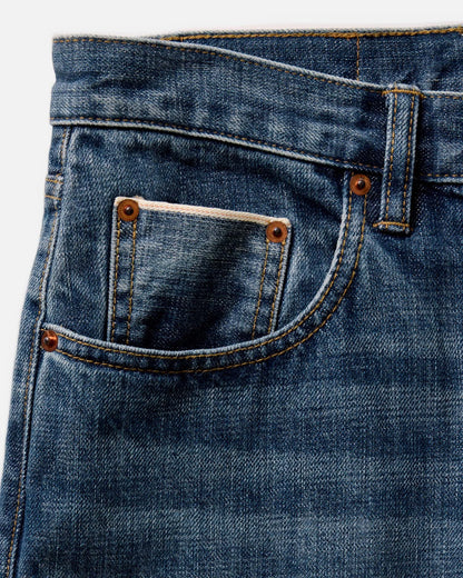 The Slim Jean in Mid Wash Organic Selvedge