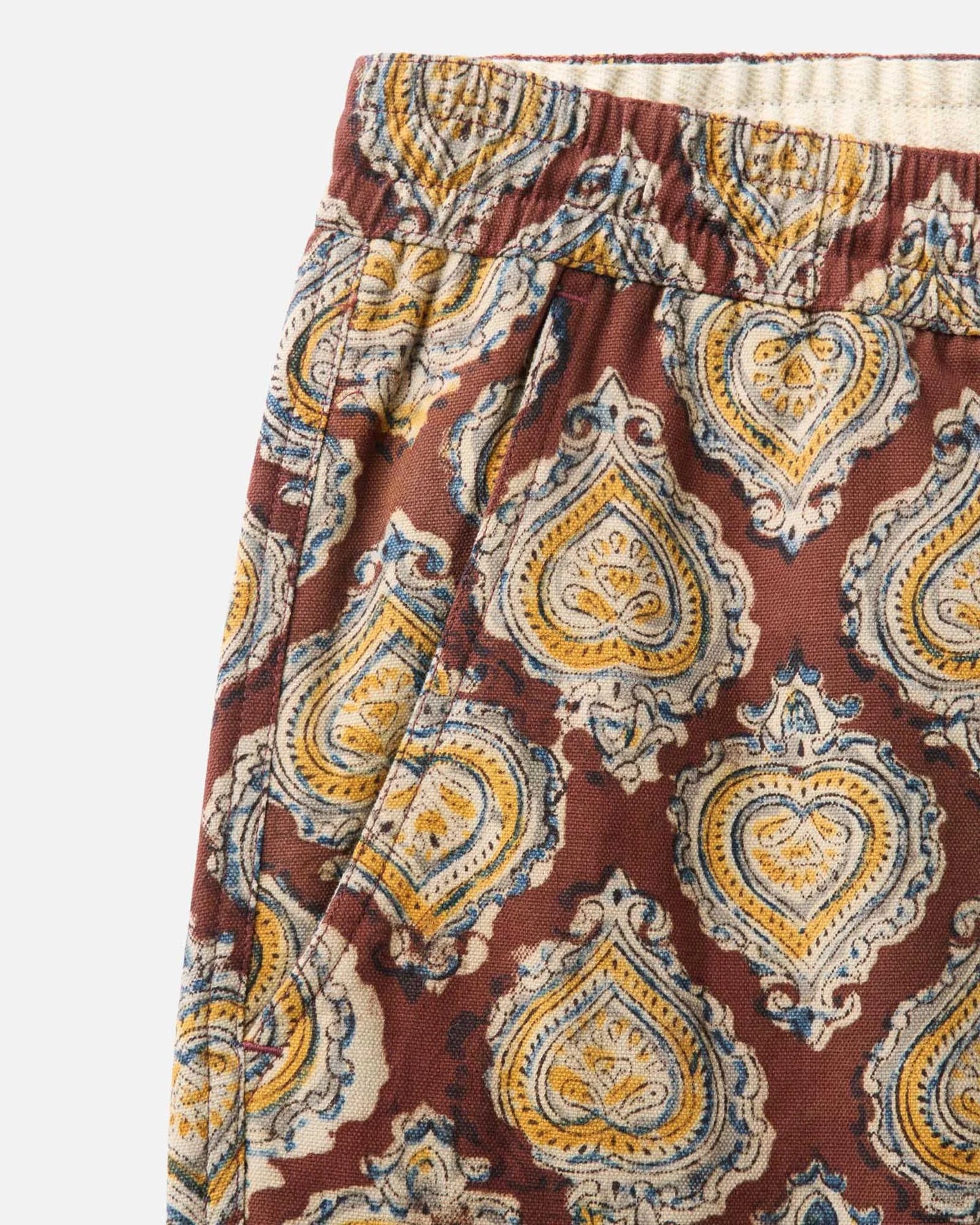 The Apres Short in Sangria Block Print