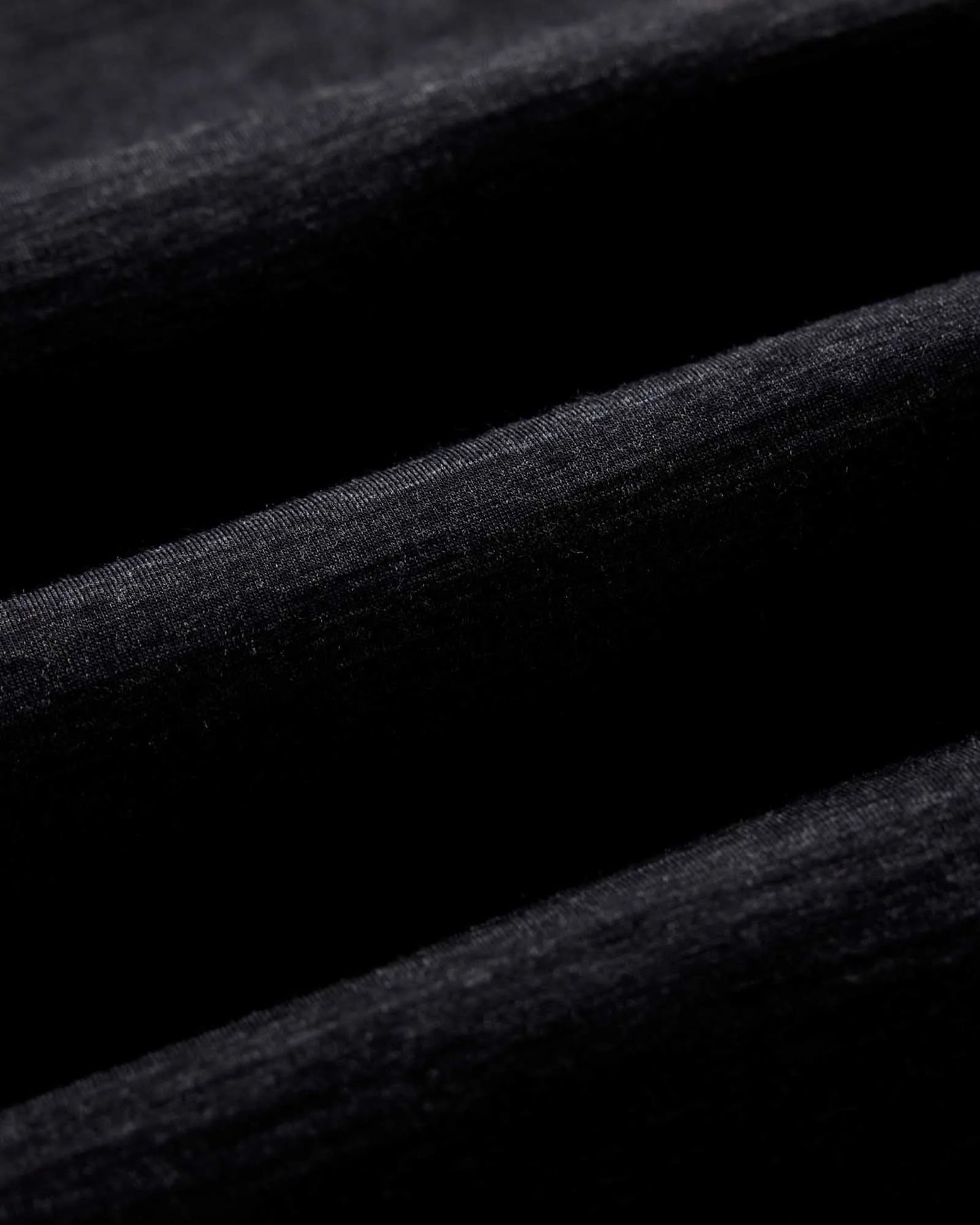 The Merino Tee in Heather Black