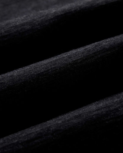 The Merino Tee in Heather Black