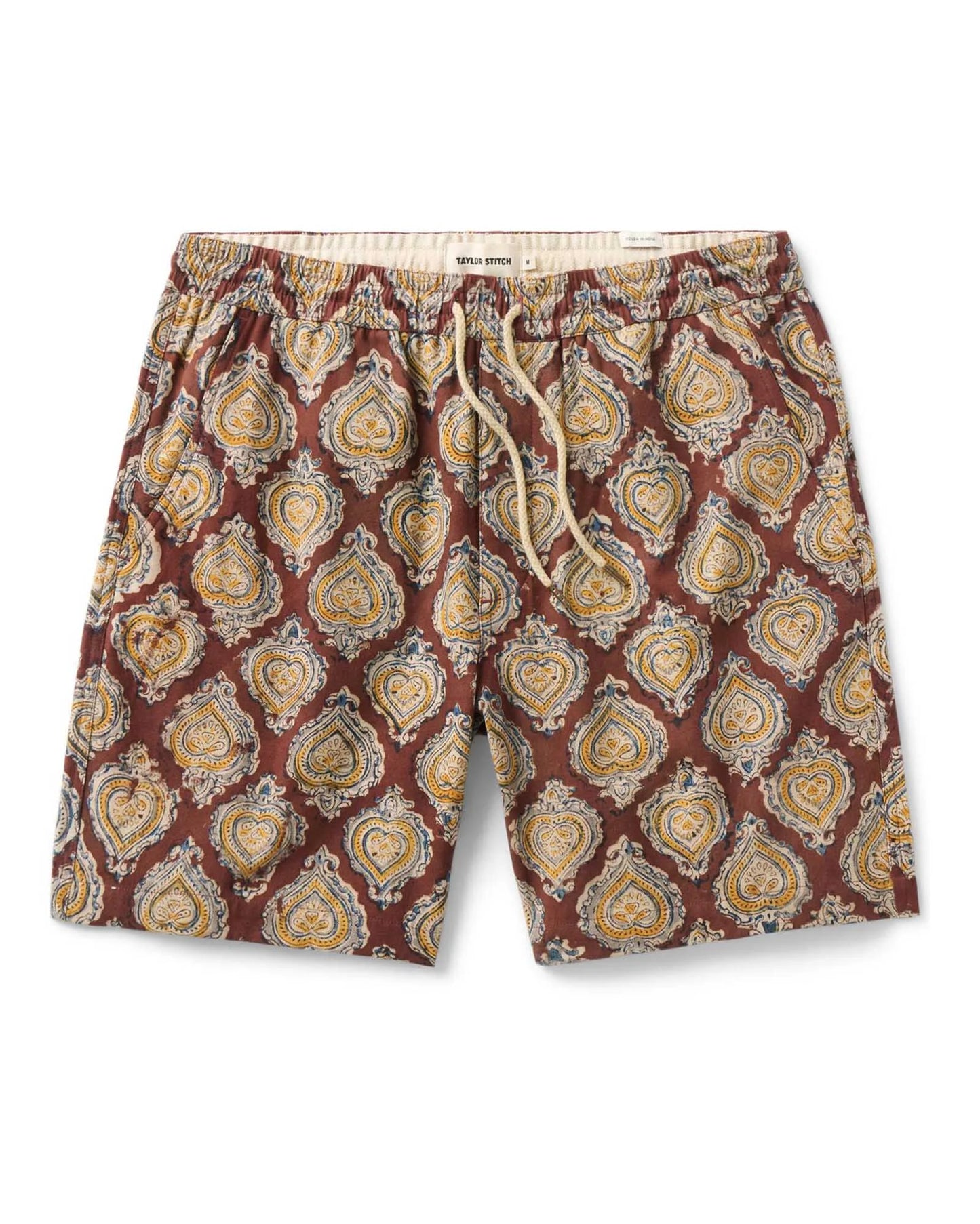 The Apres Short in Sangria Block Print