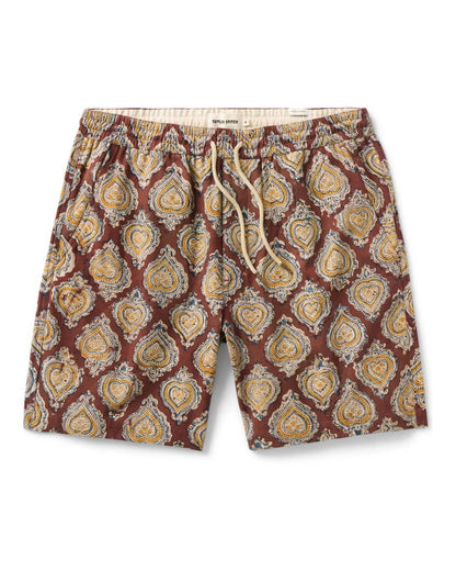 The Apres Short in Sangria Block Print