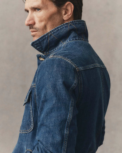 The Long Haul Jacket in Mid Wash Organic Selvedge