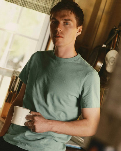 The Regenerative Cotton Tee in Faded Pine