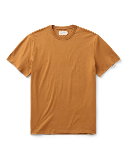 The Regenerative Cotton Tee in Saffron