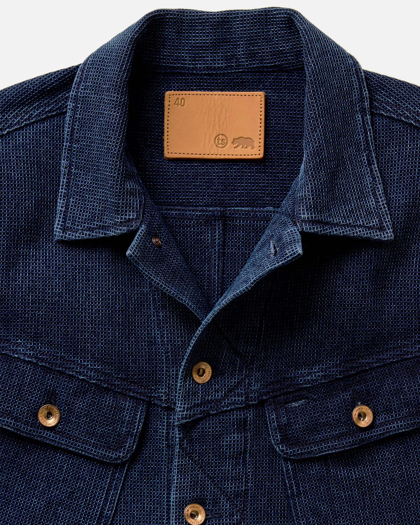 The Long Haul Jacket in Rinsed Indigo Waffle