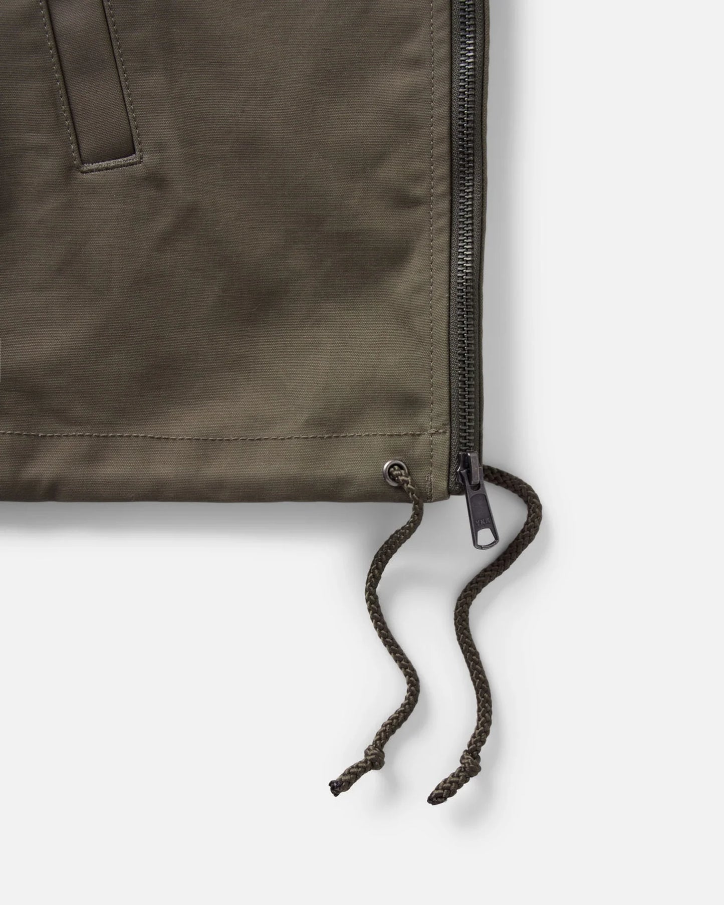 The Hatteras Anorak in Fatigue Olive Dry Wax Canvas