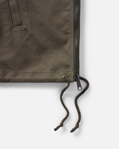 The Hatteras Anorak in Fatigue Olive Dry Wax Canvas