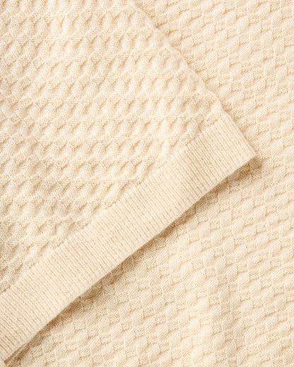 The Arlo Sweater Polo in Oat Texture Knit