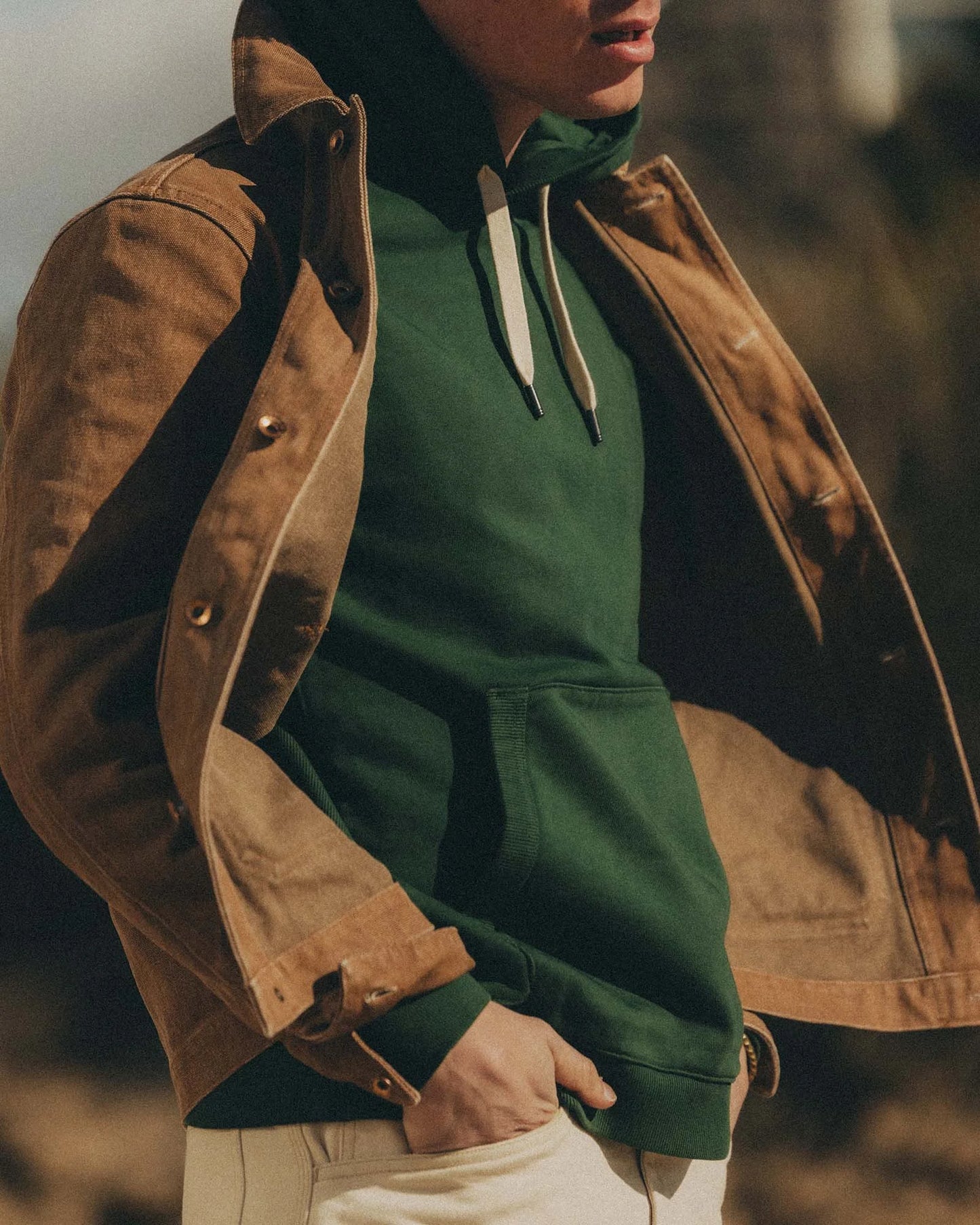The Shop Hoodie in Ivy French Terry