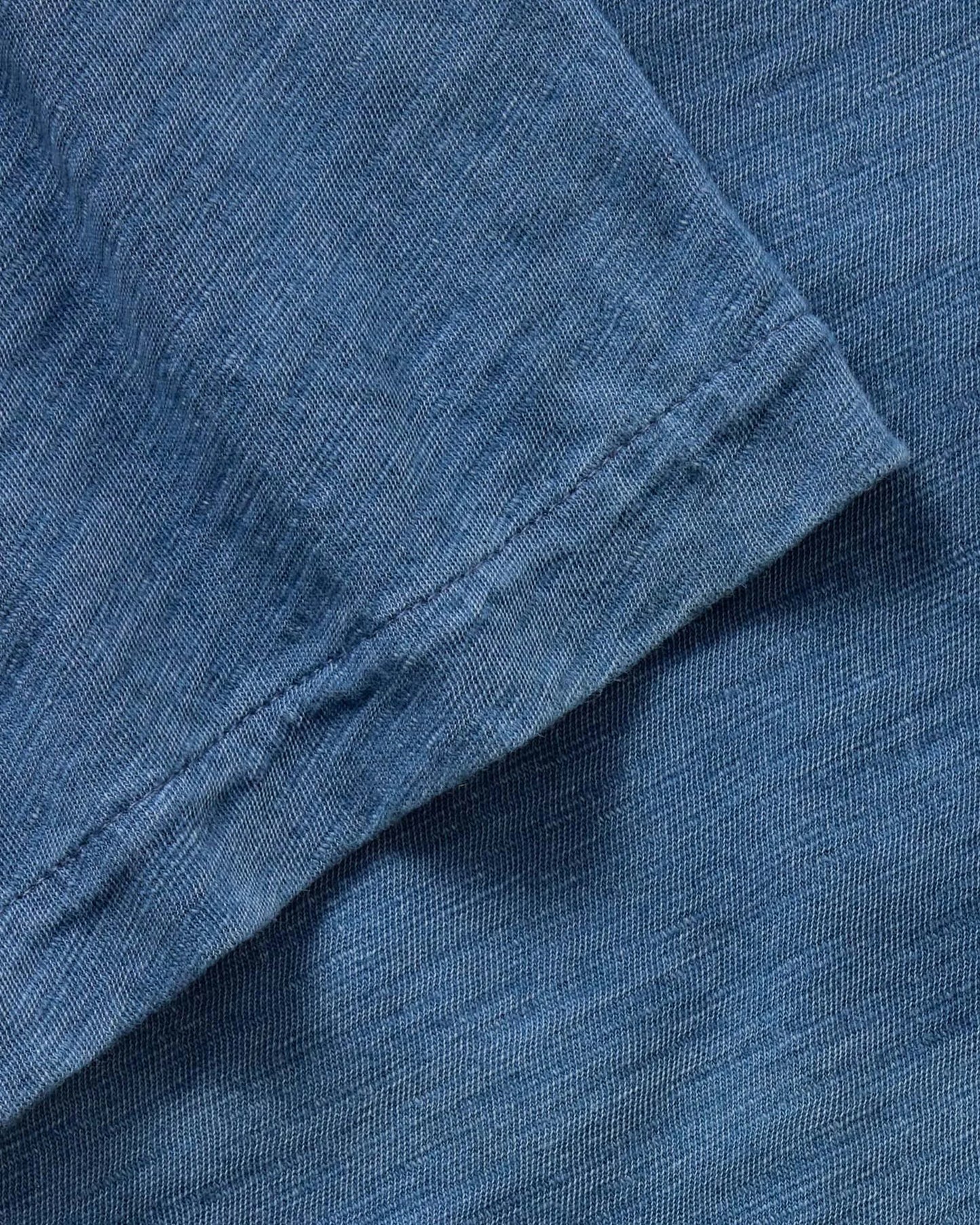 The Short Sleeve California in Washed Indigo Slub
