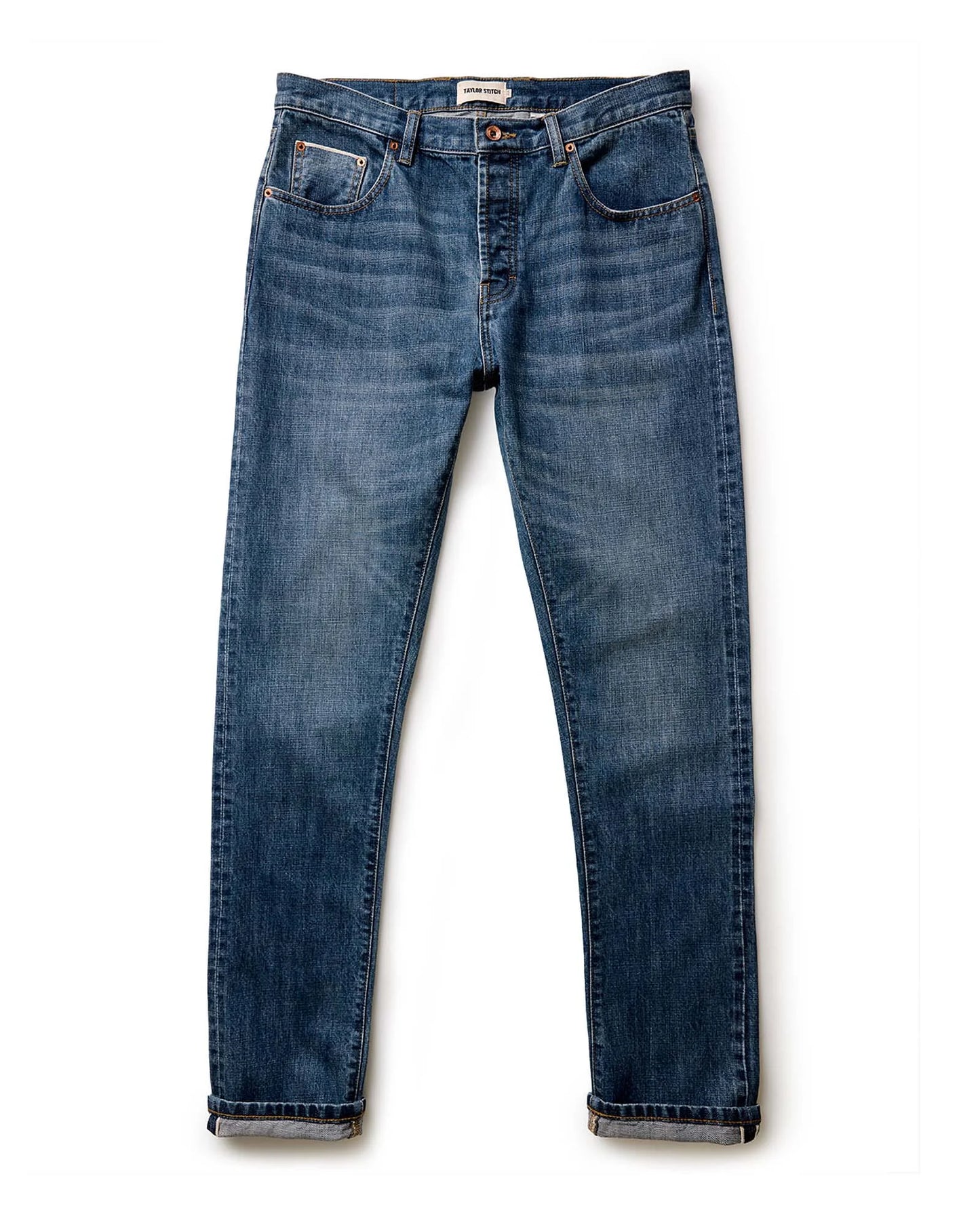 The Slim Jean in Mid Wash Organic Selvedge