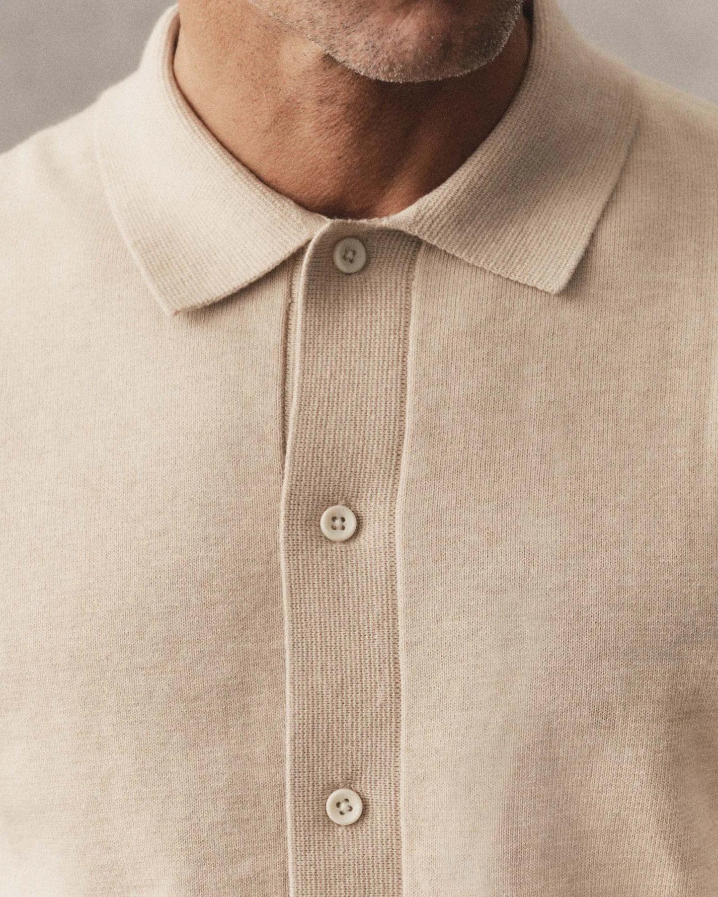 The Nichols Polo in Sable Cotton Cashmere