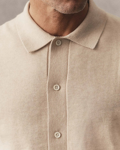 The Nichols Polo in Sable Cotton Cashmere