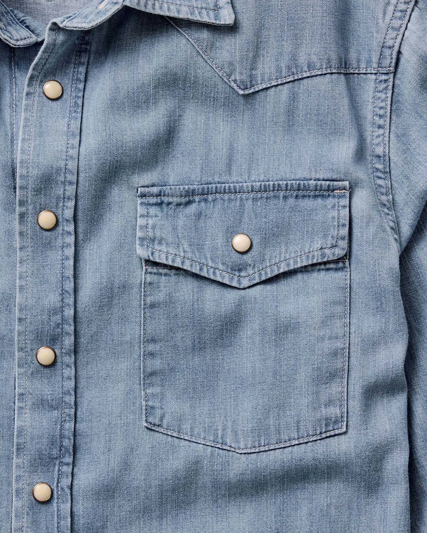 The Glacier Shirt in Washed Indigo Selvedge Denim
