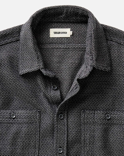 The Utility Shirt in Charcoal Sashiko