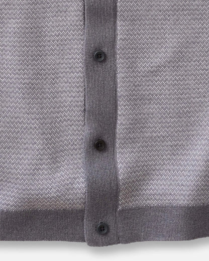 The Nichols Polo in Heather Grey Birdseye Merino