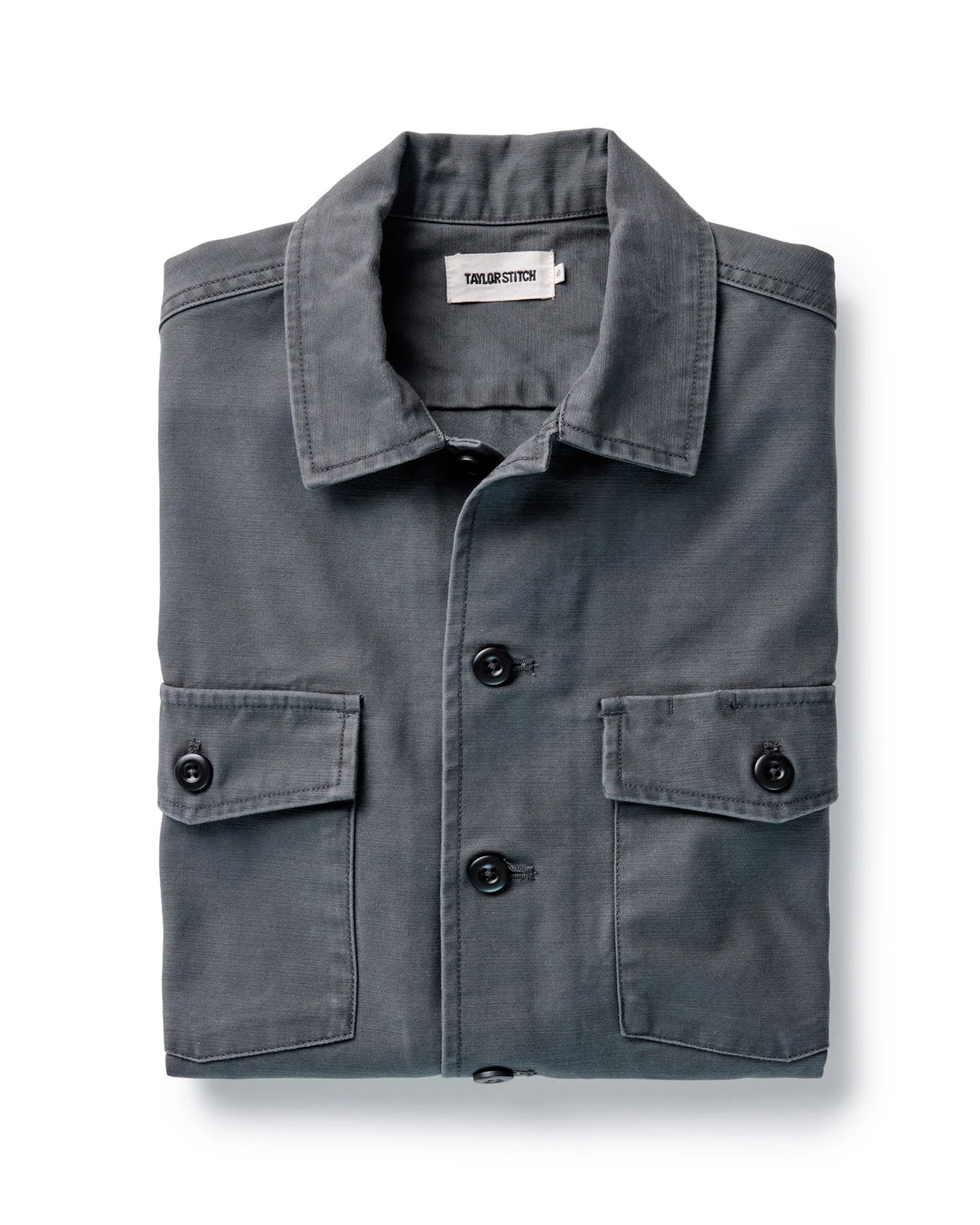 The Surplus Shirt in Faded Black Reverse Sateen