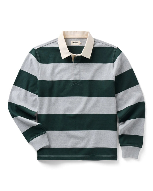 The Rugby Shirt in Dark Forest Stripe