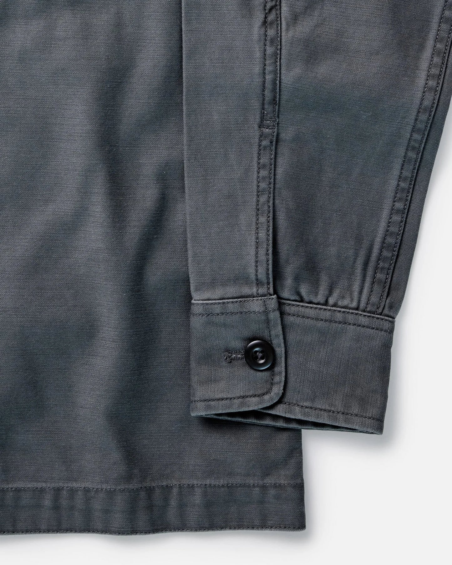 The Surplus Shirt in Faded Black Reverse Sateen