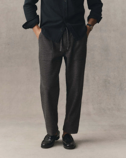 The Breakwater Pant in Charcoal Sashiko