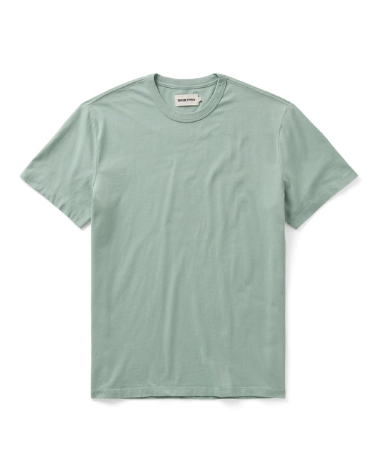 The Regenerative Cotton Tee in Faded Pine