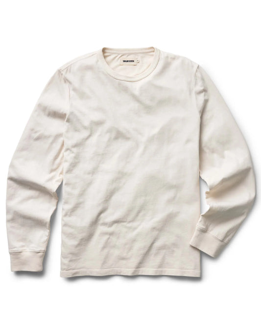 The Organic Cotton Long Sleeve Tee in Vintage White