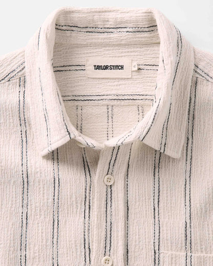 The Short Sleeve California in Tide Stripe Hacci