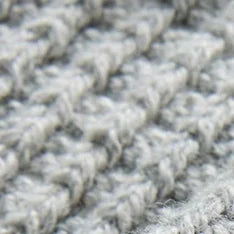 The Waffle Sock in Heather Grey
