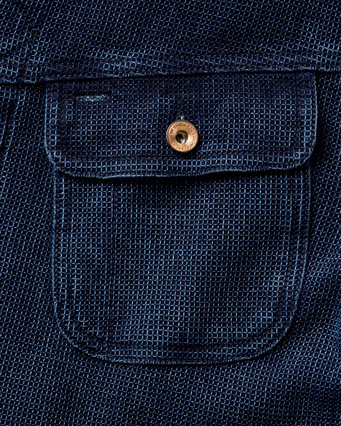 The Long Haul Jacket in Rinsed Indigo Waffle