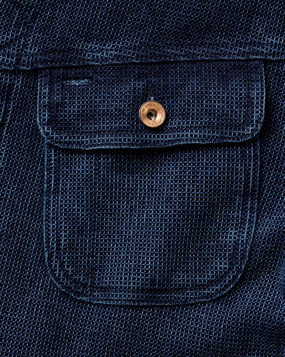 The Long Haul Jacket in Rinsed Indigo Waffle
