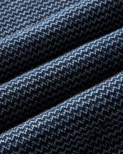 The Newton Sweater Polo in Navy Birdseye Merino