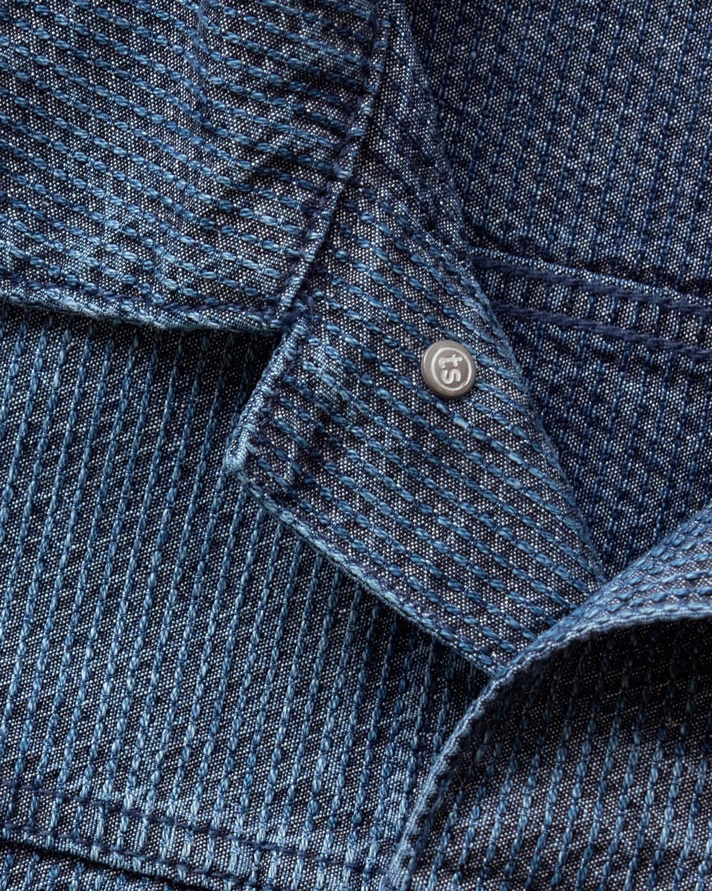 The Ryder Jacket in Japanese Washed Indigo Sashiko