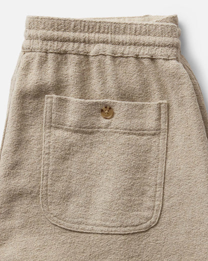 The Apres Short in Heather Oat Crepe