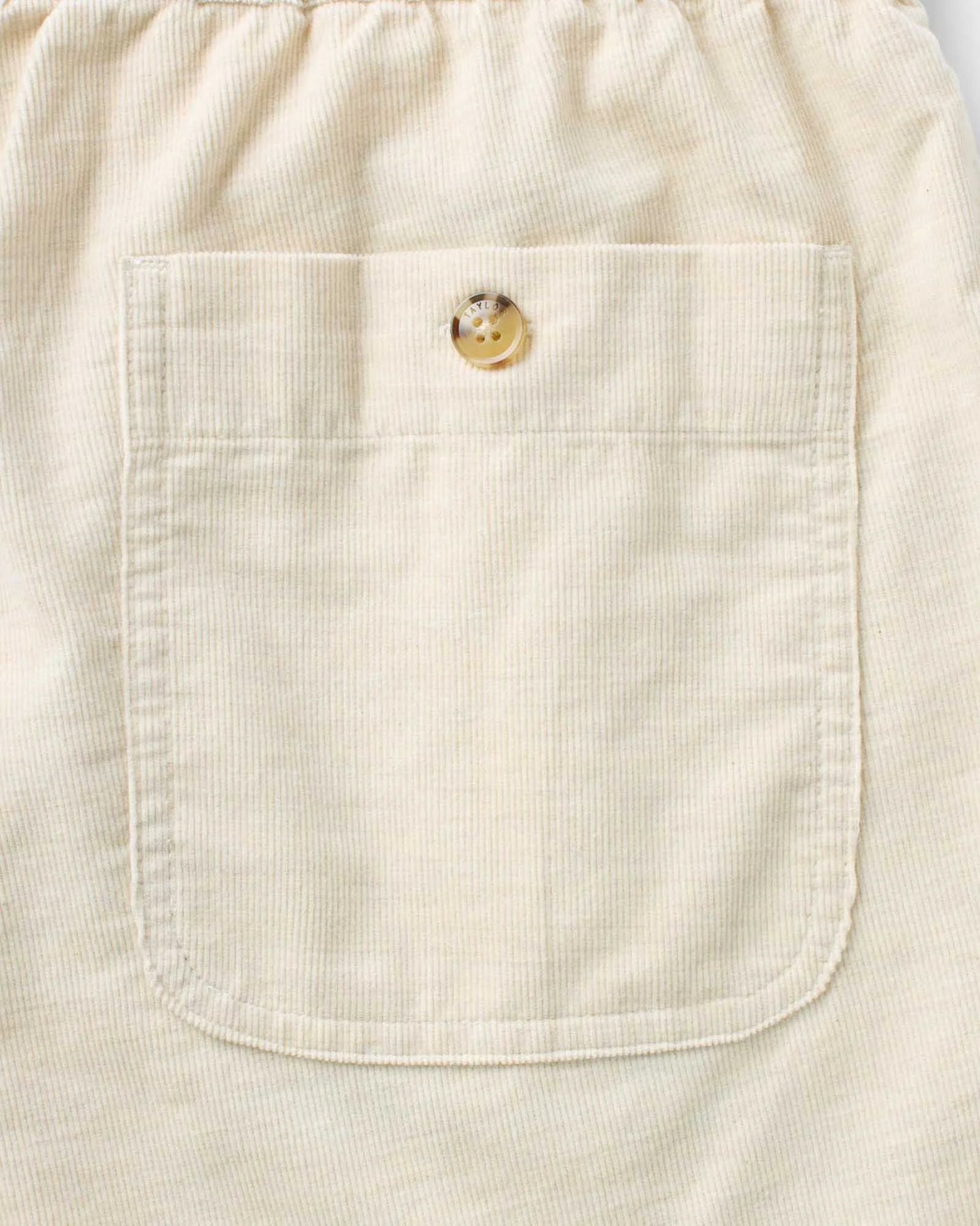 The Apres Short in Heather Oat Pincord